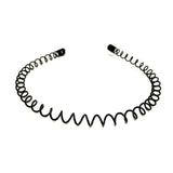 Black Metal Wavy Headband Men Women's Hair Band Head Hoops Bands Headwear Sport Headbands Hairband Bangs Holder Hair Accessories
