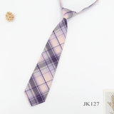 Lazy JK Ties Women Plaid Neck Tie Girls Japanese Style for Jk Uniform Cute Necktie Plaid Uniform School Accessories