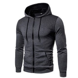 2023 Autumn and Winter New European and American Solid Color Fleece Sweater Pants Men's Casual Zipper Sports Hat Set