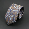 New Design Wedding Men Tie Grey Brown Green Paisley Flower Neckties Men Business Dropshipping Groom Collar Accessories Gift