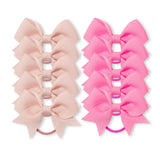 10Pcs/lot Grosgrain Ribbon Pigtail Hair Bows Elastic Hair Ties Hair Bands Holders Girls Baby Hair Accessories for Baby Infants