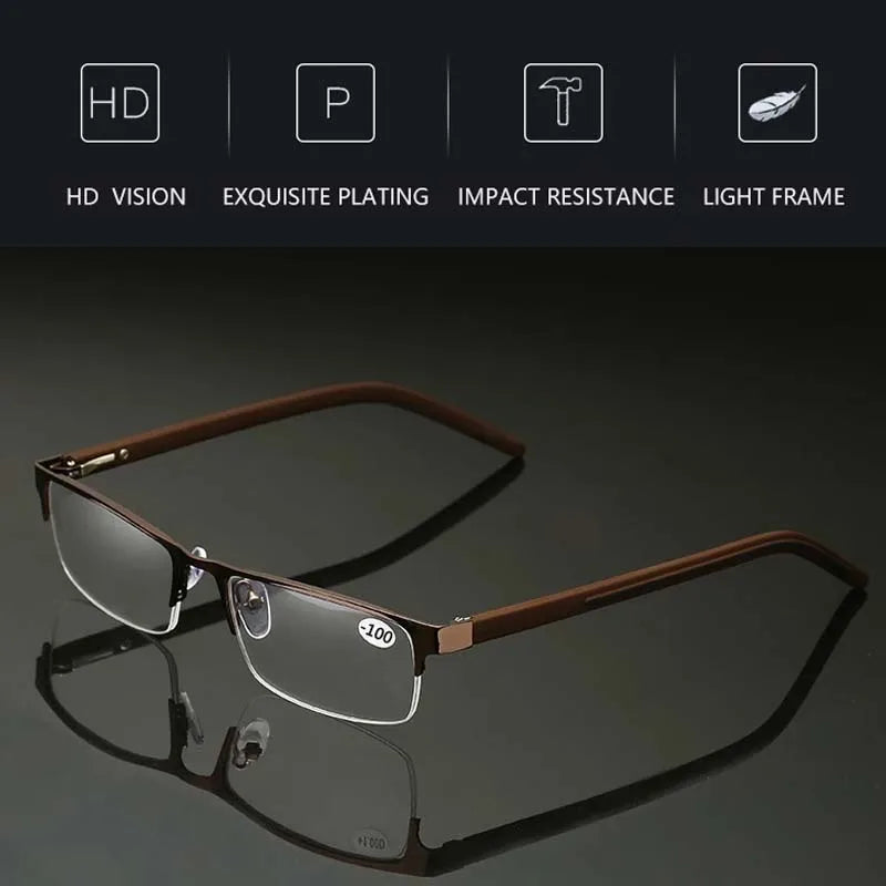 Titanium Alloy Frame Presbyopic Glasses Women Far Sight Eyeglasses Finished Optical Business Reading Eyewear Diopter +1.0 TO+4.0