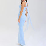 Suninheart Elegant 2 Pieces Dress Set with Scarf Women Fashion Matching Sets Sexy Cropped Top and Long Dress Set Casual Dress