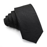 Luxury Slim Narrow Skinny 6CM Mens Necktie Neck Ties For Man Black Solid Dot Striped Jacquard Cravat Business Party Corbatas