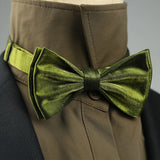 4 Styles Solid Color Black White Wine Bow Ties New Ribbon Gilded Butterfly Double Layered Wedding Party Bowknot Tuxedo Cravat