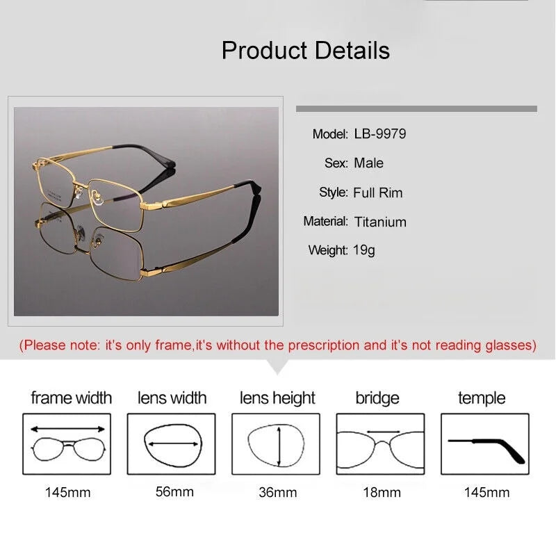 BETSION New Retro Square Pure Titanium Upscale Men Optical Glasses Frames Women Fashion Prescription Eyeglasses
