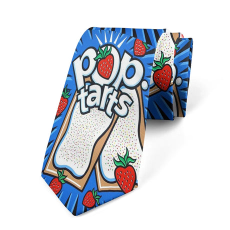 Hot Food Printed Tie Men Casual Fashion Novelty Funny Potato Chip Tie Wedding Party Halloween Shirt With Gift Necktie For Neutra