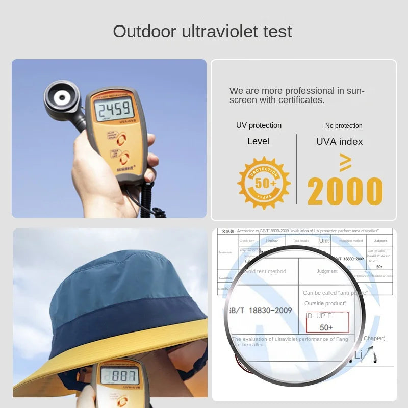 UPF50++ Surf Cap Men Women Summer Sun Hats Outdoor splash-proof Fisherman Hat Seaside Explosion Models Beach Sun Hat