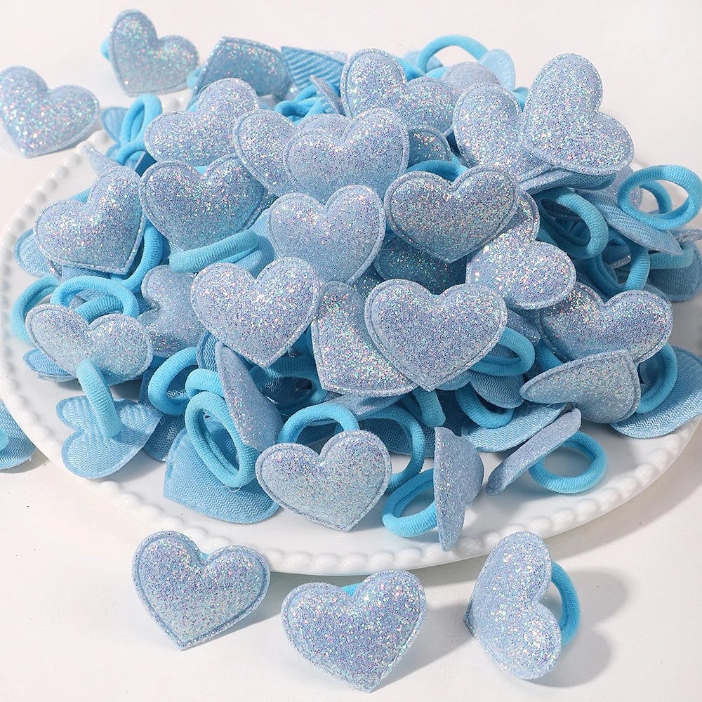 20pcs Kids Elastic Hair Bands Girls Plush Ball Rubber Band For Children Sweets Scrunchie Hair Ties Clip Baby Hair Accessories