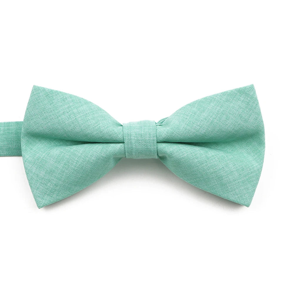 High Quality Mens Solid Color Bowtie Set For Men Children Wedding Party Dinner Accessory Pink Orange Father-son Bow Tie Gift
