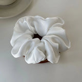 Silk Scrunchie Elastic Hair Bands Solid Color Women Girls  Headwear Fashion Headband Ponytail Holder Hair Accessories