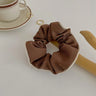 New Korean Woman Elegant Cotton Elastics Hair Band Cream Coffee Color Scrunchies Hair Ties Ladies Ponytail Hold Hair Accessories