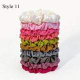 10pcs/pack Solid Color Elastics Hair Ties For Women Thick Hair Soft No Hurt Hair Ponytail Holder Hair Rope Hair Accessories Hot