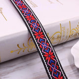 Ethnic Embroidered Jacquard Ribbons Trim DIY for Decoration Handcraft Apparel Sewing Headwear 25mm 1yard/lot