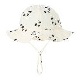Embroidered Name Breathable Kids Wide Brim Sun Hat With Adustable Chin Strap Suitable For Summer And Beach