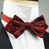 4 Styles Solid Color Black White Wine Bow Ties New Ribbon Gilded Butterfly Double Layered Wedding Party Bowknot Tuxedo Cravat