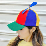 Bamboo Dragonfly Rainbow Sun Cap Funny Adventure Dad Hat Snapback Hat Helicopter Propeller Design for Kids Boys Girls Adult