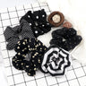 3/5PCS Black White Elastic Hair Bands for Girls Simple Basic Headband Women Rubber Band Hair Accessories Holder Scrunchies Gifts