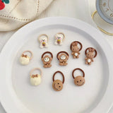 Hair Accessories Girls Bands Bandeau Cheveux Scrunchies Elastic Fille Korean Haarband Rubber Brown Children Gomas Gift Kids