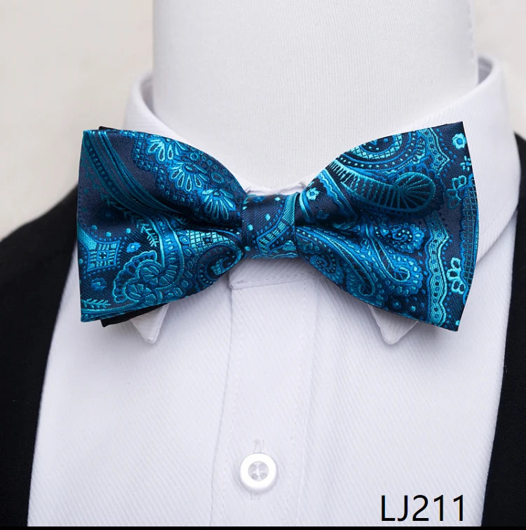 Fashion Brand Brand Silk Bow Tie Dark Blue Man Dot Wedding Accessories lover's day Fit Formal Party