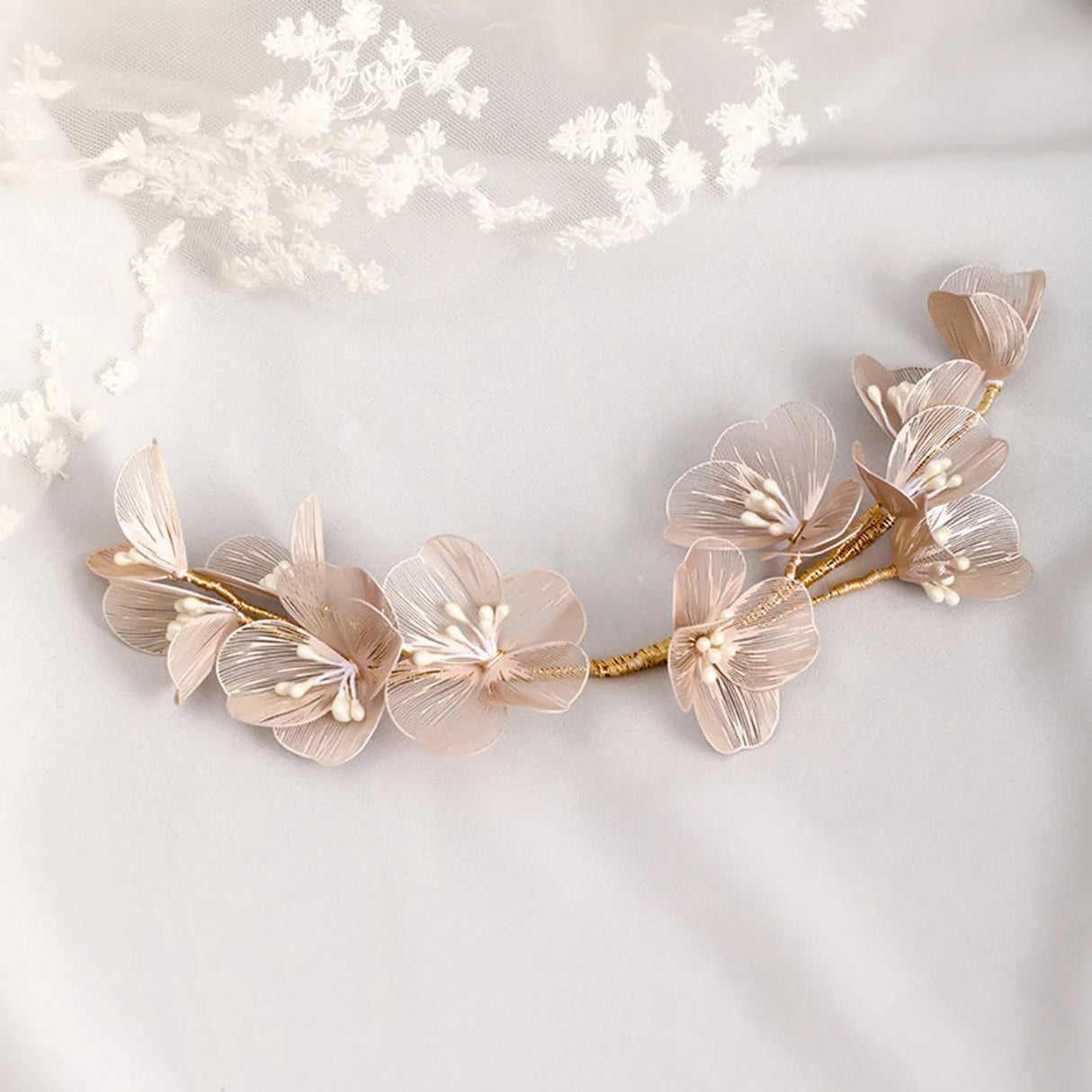 Female Wedding Headband Party Prop Flower Hair Accessories Banquet Headwear Masquerade Prom Hairband Bride Hair Jewelry Gifts
