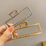 Fashion Metal Hair Claw For Women Gold Silver Color Cross Crab Hair Clip Korean Elegant Geometric Hairpin Girl Hair Accessories