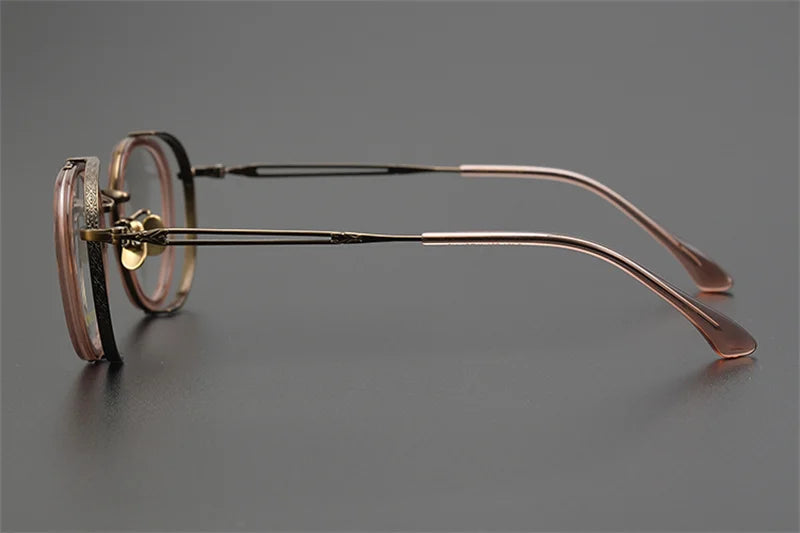Exquisite Titanium Handmade Glasses Frame Mens Women Retro Square Spectacle Frames Eyeglasses Japanese Design Oval Round Eyewear
