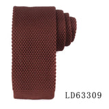 Solid Color Knit Ties For Men Women Casual Skinny Mens Neckties Knitted Neck Tie For Wedding Party Orange Tie