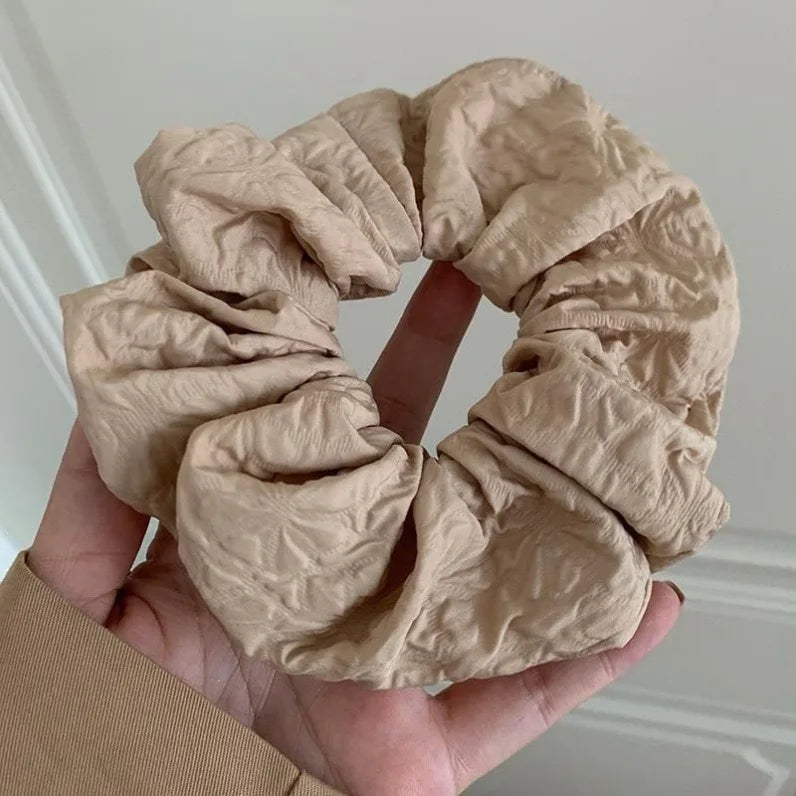 Korean Women Elastics Hair Scrunchies White Black Coffee Hair Bands Girls Children Ponytail Hair Ties Accesorios
