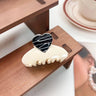 Trendy Acetate Medium Floral Patchwork Color Heart Hair Claw Clips Cute Sweet Shark Clip Ponytail Clip Girls Summer Accessories
