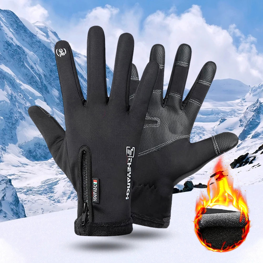 Outdoor Winter Gloves Motorcycle Gloves With Fleece Lined Touch Screen Snow Glove Waterproof Thermal Gloves For Riding