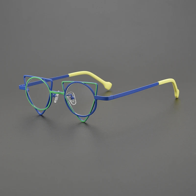 Ultra Light Pure Titanium Inverted Triangle Glasses Frame Female New Multi-color Personality Myopia Reading Prescription Eyewear