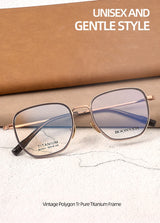 High Quality Ultralight Pure Titanium Glasses Frame for Men and Women Fashionable Retro Eyeglasses Optical Prescription Eyewear