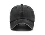 Hat Men's Washed Coated Baseball Cap Color Tile Korean Version Simple Dome Cap Solid Color Sports Sun Hat