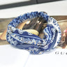 Clearance Fresh Colorful Turban Headbands Women Spring Summer Chiffon Headband Head Wrap Wide Lattice Hairband Hair Accessories