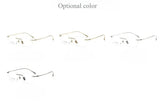Fashionable and Simple Frameless Titanium Alloy Business Men's Glasses Personalized High-quality Women's Frames Suitable  Myopia