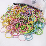 50PCS Macaron Rubber Band Hairband Headband High Elastic Durable Hair Ring Tied High Ponytail Women's Kids Hair Headwear