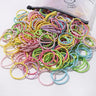 50PCS Macaron Rubber Band Hairband Headband High Elastic Durable Hair Ring Tied High Ponytail Women's Kids Hair Headwear