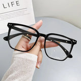 3 pieces of blue light blocking glasses - fashionable square fake glasses, anti radiation computer gaming glasses, sunglasses