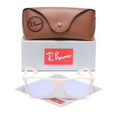 RBsunny Blue Light Blocking Glasses Men Computer Gaming Glasses Anti Eyestrain UV400 Clear Lens Eye Protection Rectangle Frame