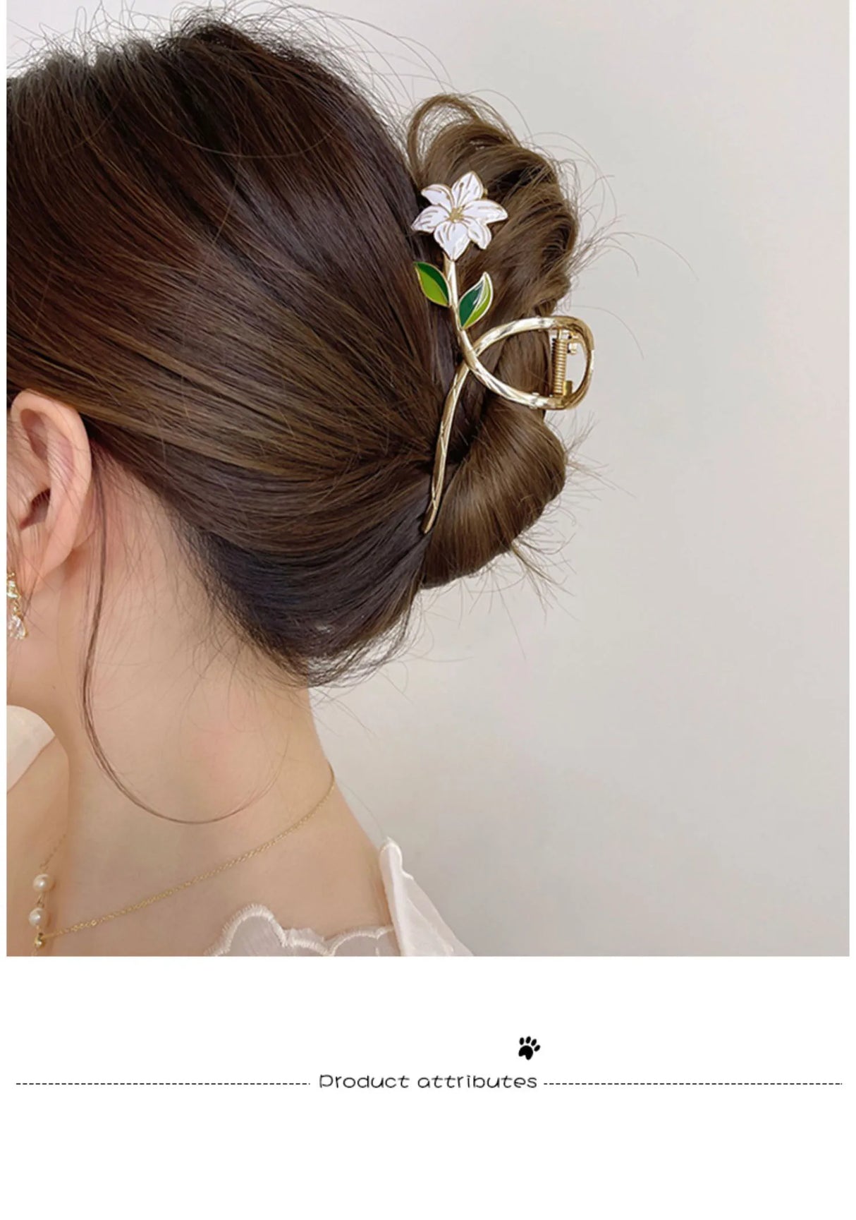 New Women Metal Hair Claw Elegant Gold Flowers Hair Clips Barrette Crab Headband Ponytail Clip Headwear hair accessories tiara