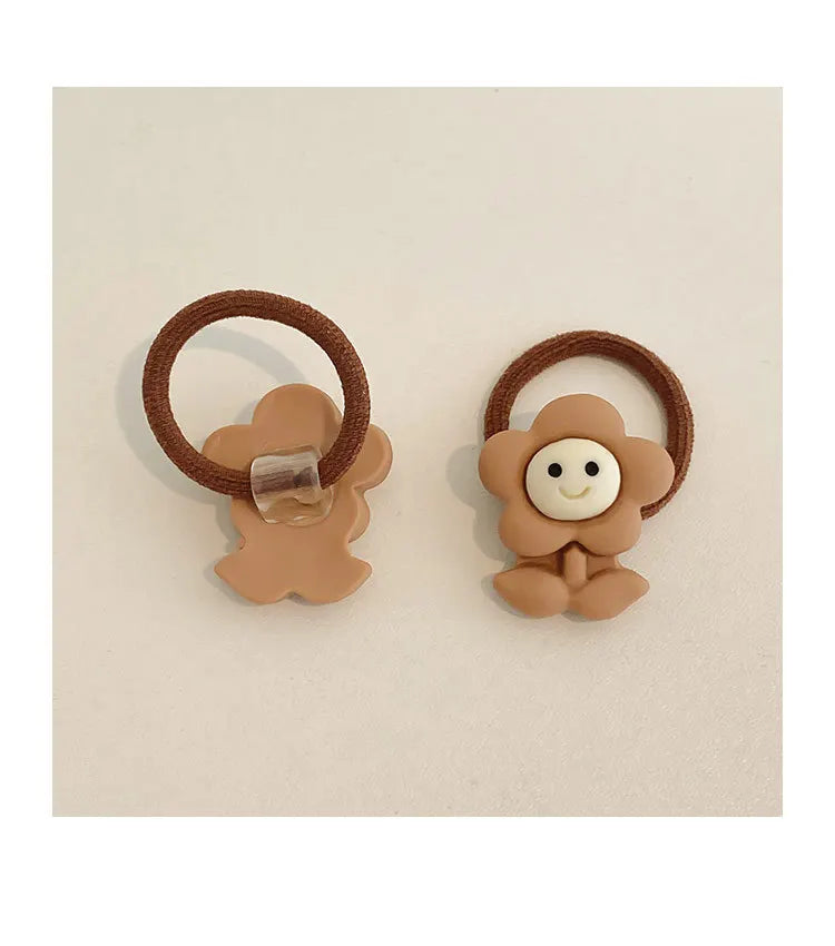 Hair Accessories Girls Bands Bandeau Cheveux Scrunchies Elastic Fille Korean Haarband Rubber Brown Children Gomas Gift Kids