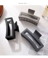 4pcs Hair Claw Simple Style Solid Color Hollow Shark Claw Back Head Hair Clip Large Hair Claw Hair Accessori