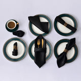 12Pcs 30X30cm Satin Table Napkin Soft Handkerchief Romantic Wedding Banquet Square Table Napkins Dinner Party Decoration