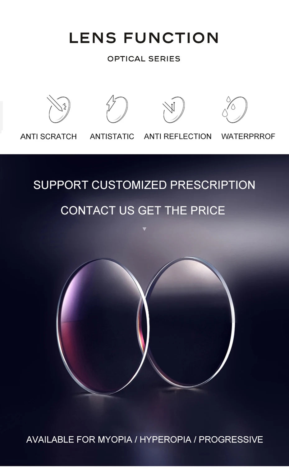 CAPONI Original Designer Men Glasses Frames Pure Titanium  Business Eyewear Anti Blue Light Multifunctional Frame Glasses J23615