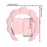 3 件套时尚 Microfiber Washing Wristbands Scrunchies Puffy Headband Spa Bubble Headband for Washing Face Makeup Shower Skincare