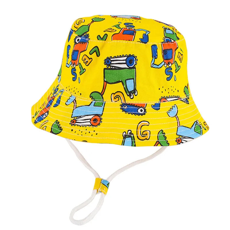 Summer Panama Baby Girls Hat Autumn Cartoon Boys Fisherman Hat Baby Sun Hat Outdoor UV Bucket Hat for Kids Toddler Bonnets