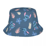 Unisex Kawaii Bucket Hats Funny Stitch Cartoon Accessories Bob Hat For Beach Headwear Lightweight