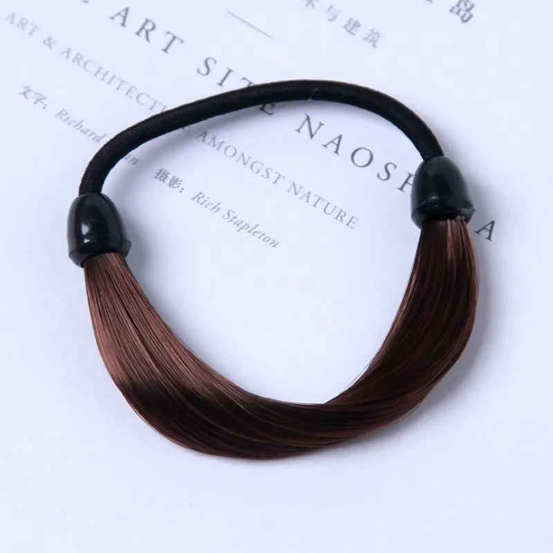 Wig Braided Rubber Band Elastic Hair Rope Tie Head Hair Ring Wig Braid Fixed Hairstyle Elastic Band Extension Ponytail Holder