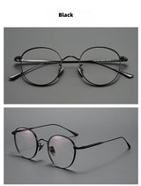 Titanium Glasses Frame Retro Round Wide-rimmed Men's Glasses Frame Anti-blue Light Optical Prescription Women Glasses Frame 835